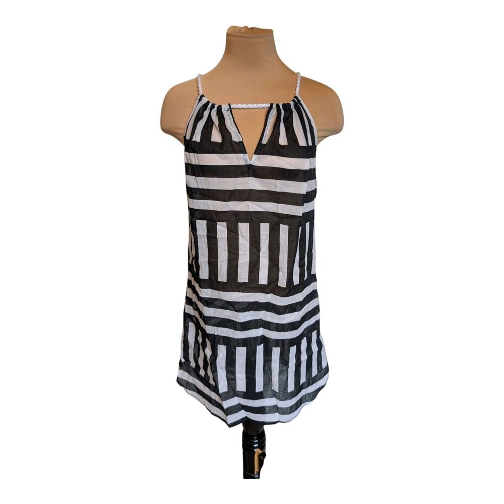 Mudpie Womens Riley Rope Neck Swimsuit Cover Up Beach Dress Size Small New Boho